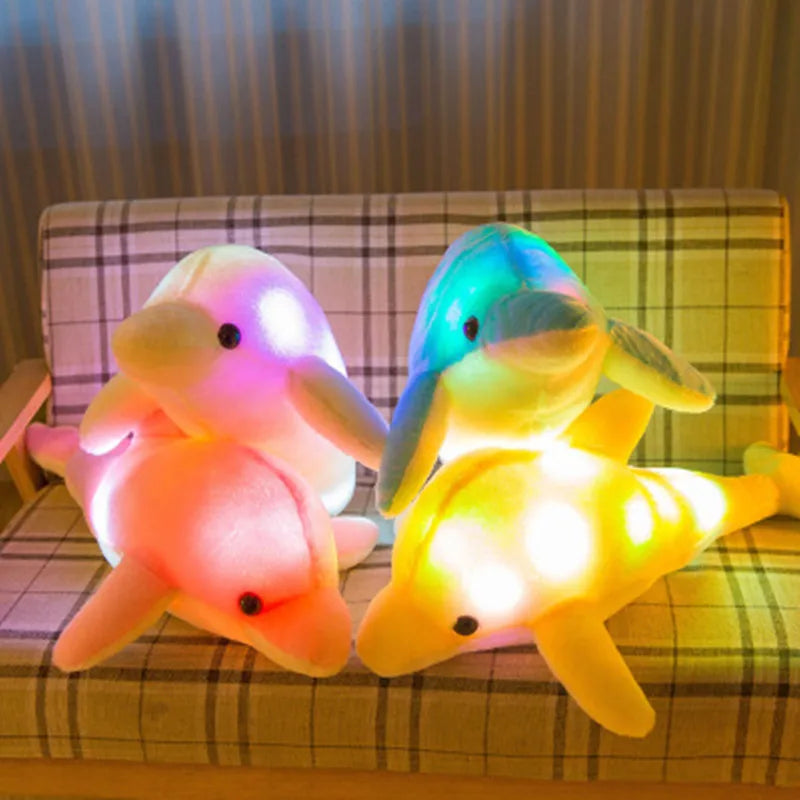 LED Light Up Dolphin Plush - 32cm Glowing Soft Toy Pillow Gift - Image 3