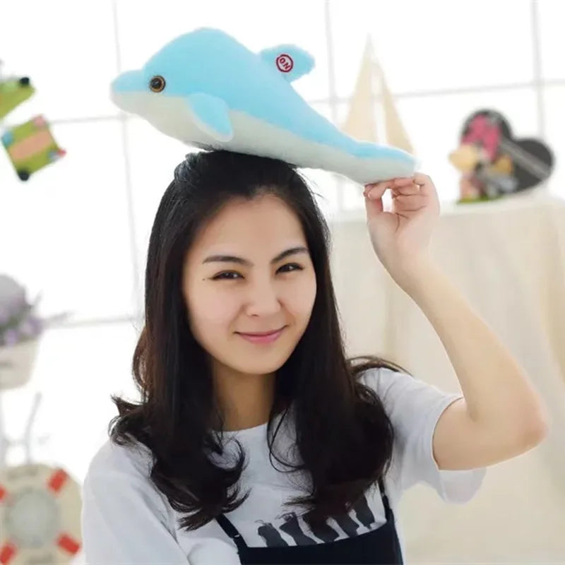LED Light Up Dolphin Plush - 32cm Glowing Soft Toy Pillow Gift - Image 5