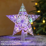 LED Christmas Tree Star Topper - Lighted Tree Top Decoration 15cm