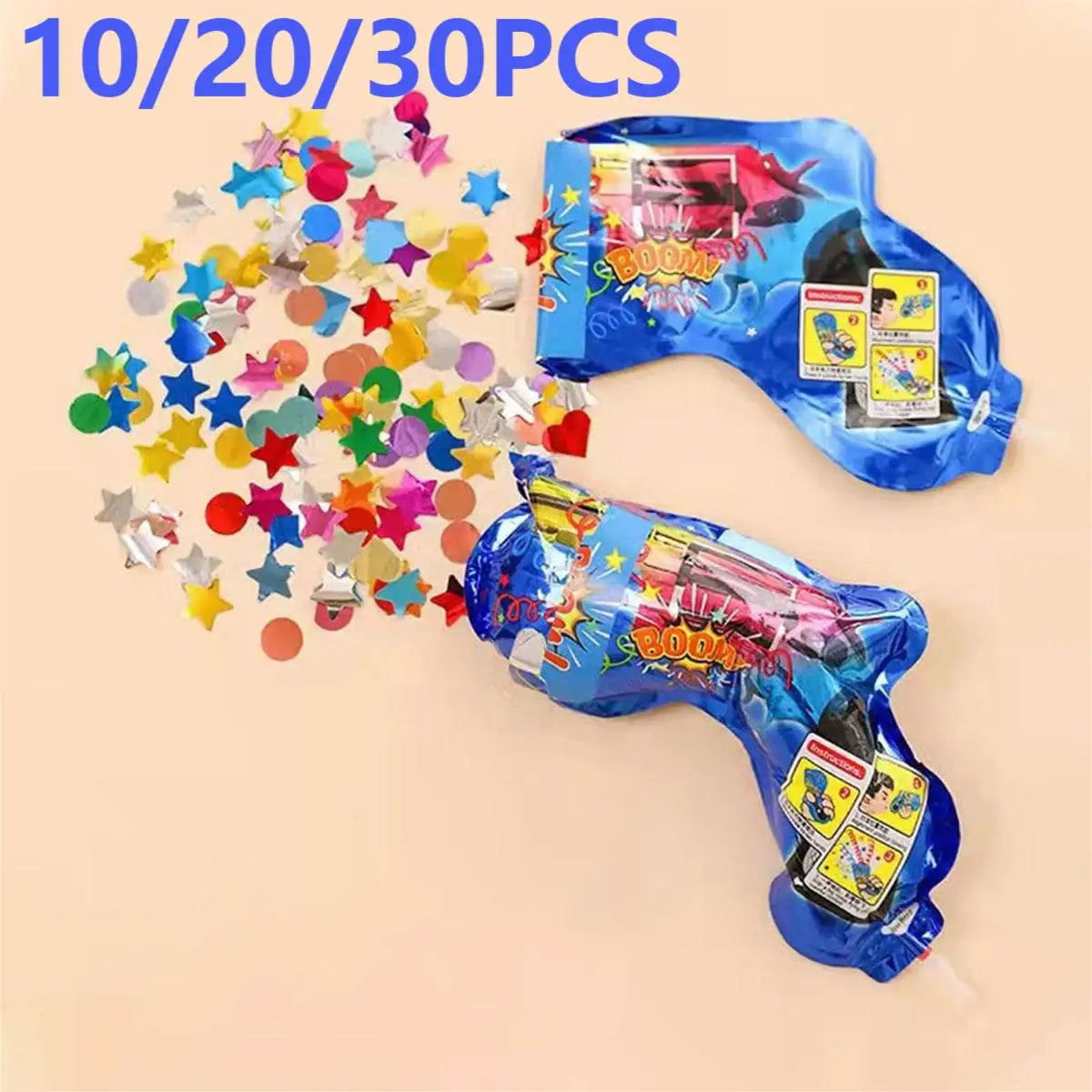Party Confetti Poppers - Handheld Celebration Shooter Set