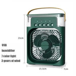3-in-1 Portable Air Cooler - Mini Fan Humidifier with LED Light