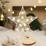 LED Christmas Tree Star Topper - Lighted Tree Top Decoration 15cm