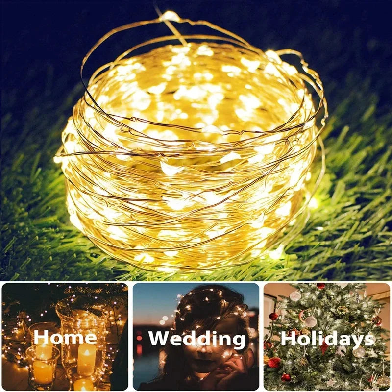 7M~42M Solar Power Fairy String Lights - Waterproof - Copper Wire - - Image 5