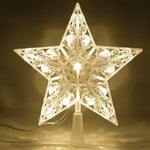 LED Christmas Tree Star Topper - Lighted Tree Top Decoration 15cm