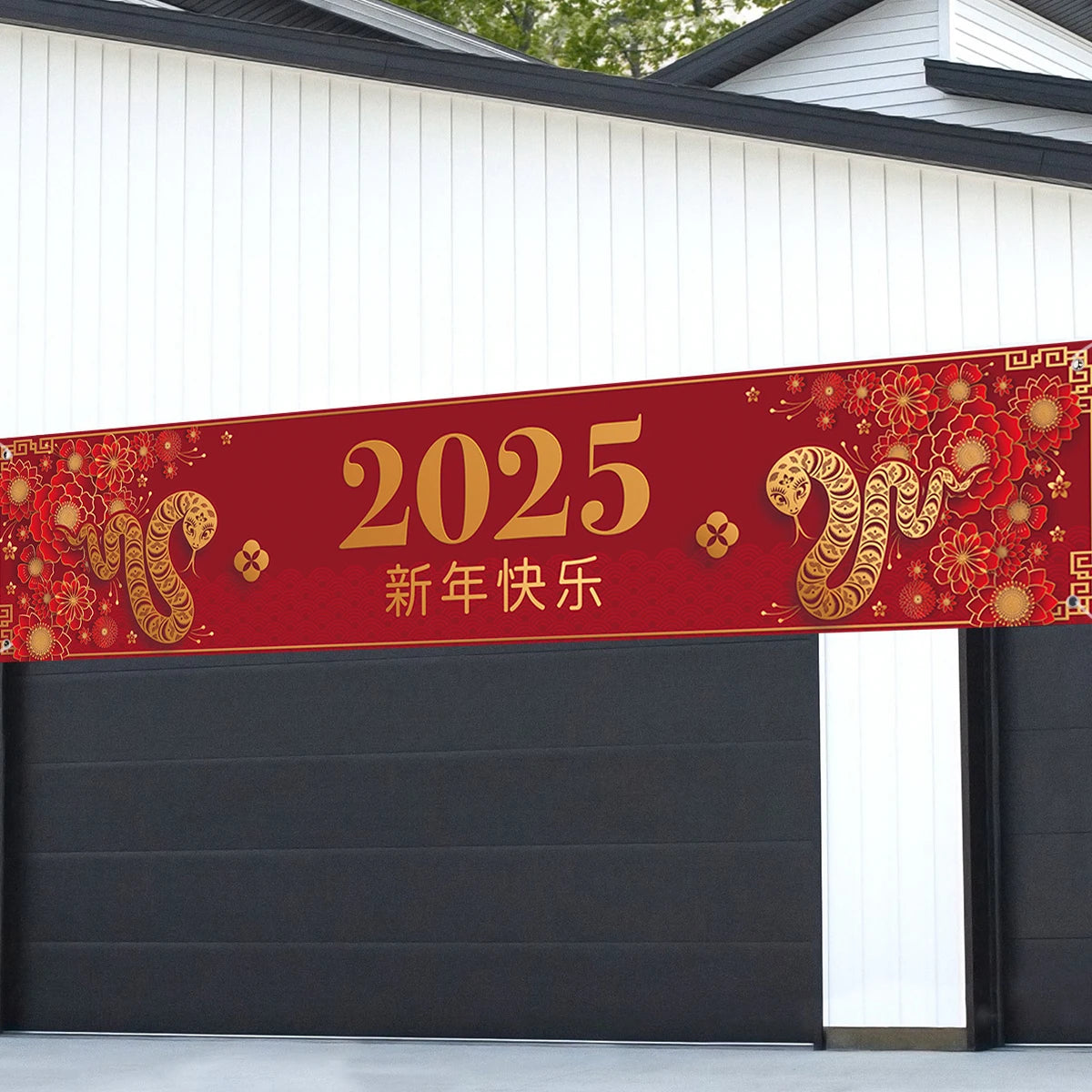 Happy New Year 2025 Banner - Gold Party Backdrop Decoration - Image 6