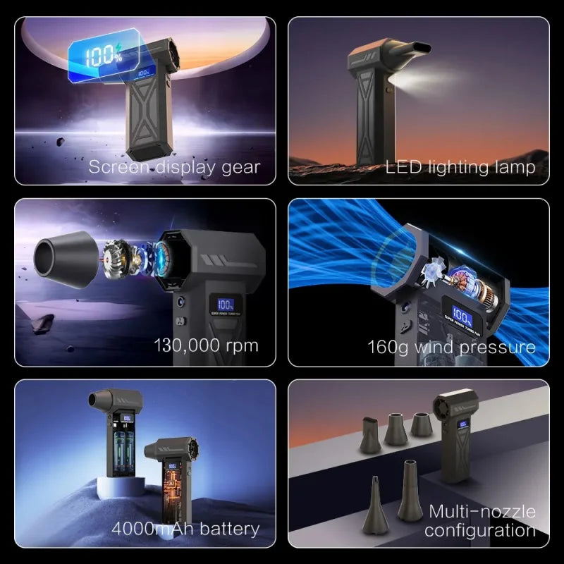 Cordless Air Blower 130000RPM - Portable Turbo Jet Fan for Cleaning - Image 4