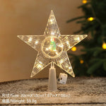 15cm Christmas Decoration Glowing Tree Topper Glitter Shining Star Xmas Tree Ornaments for Home Decor Navidad New Year 2026 Gift