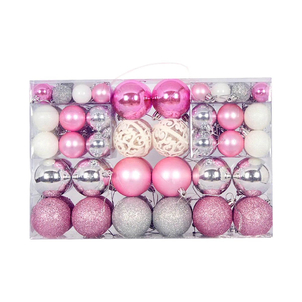100Pcs Christmas Ball Ornaments Tree Decorative Shatterproof