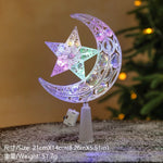 15cm Christmas Decoration Glowing Tree Topper Glitter Shining Star Xmas Tree Ornaments for Home Decor Navidad New Year 2026 Gift