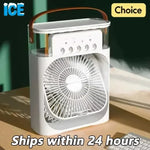 3-in-1 Portable Air Cooler - Mini Fan Humidifier with LED Light - Image 3