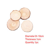 Natural Wood Slices - Round Pine Log Discs for DIY Crafts Decor
