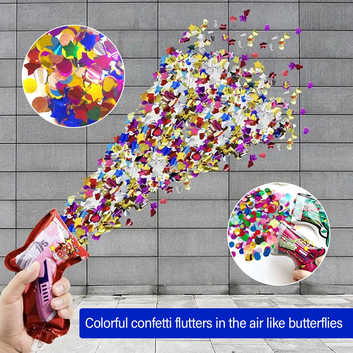 Party Confetti Poppers - Handheld Celebration Shooter Set - Image 4