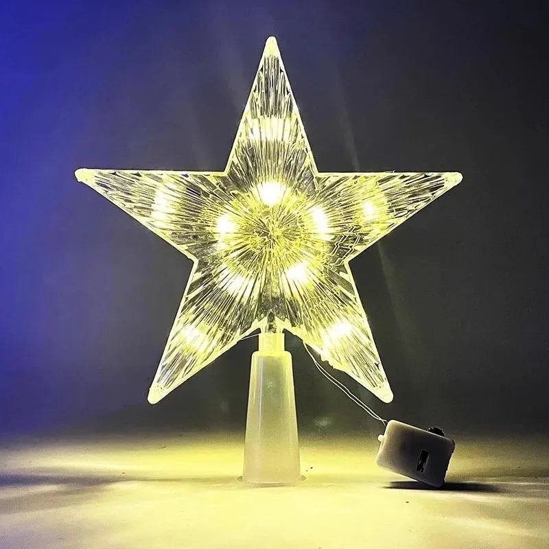 LED Christmas Tree Star Topper - Lighted Tree Top Decoration 15cm - Image 3