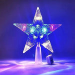 LED Christmas Tree Star Topper - Lighted Tree Top Decoration 15cm