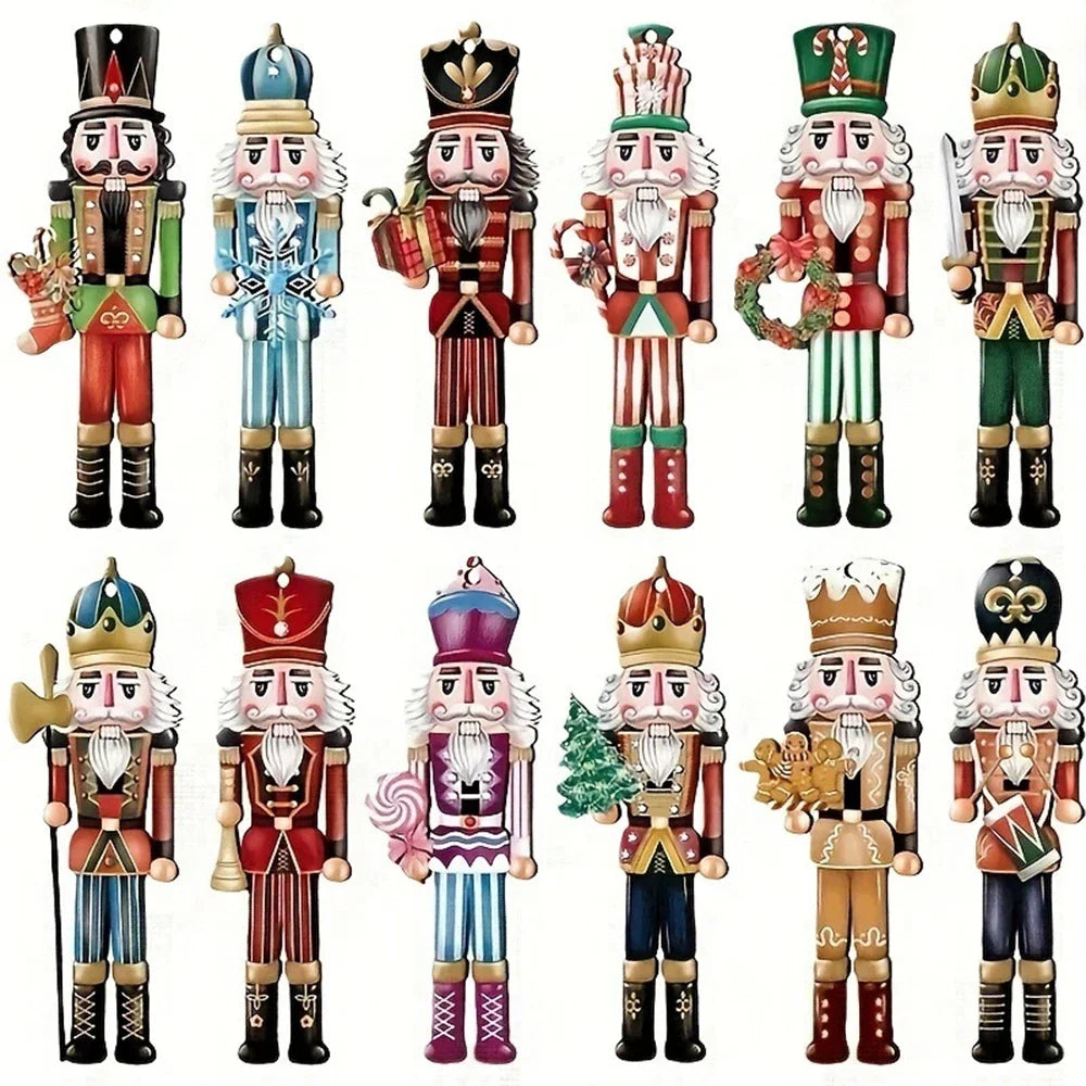 12PCS Nutcracker Wooden Decorative Set - Christmas Gift - Party - Image 6