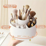 360° Rotating Makeup Organizer - Multi-Compartment Cosmetic Holder - Image 3