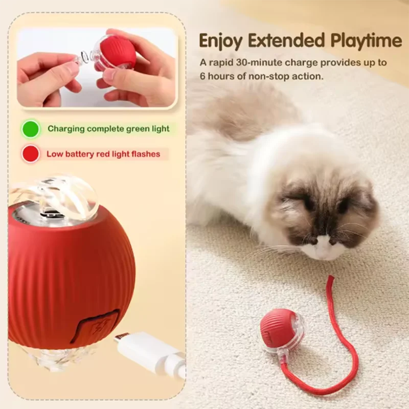 Interactive Cat Ball Toy - Intelligent Obstacle Avoidance - Image 3