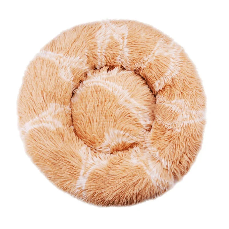 Large Dog Bed - Round Plush Pet Sleeping Mat Washable Cushion