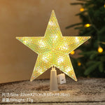 15cm Christmas Decoration Glowing Tree Topper Glitter Shining Star Xmas Tree Ornaments for Home Decor Navidad New Year 2026 Gift