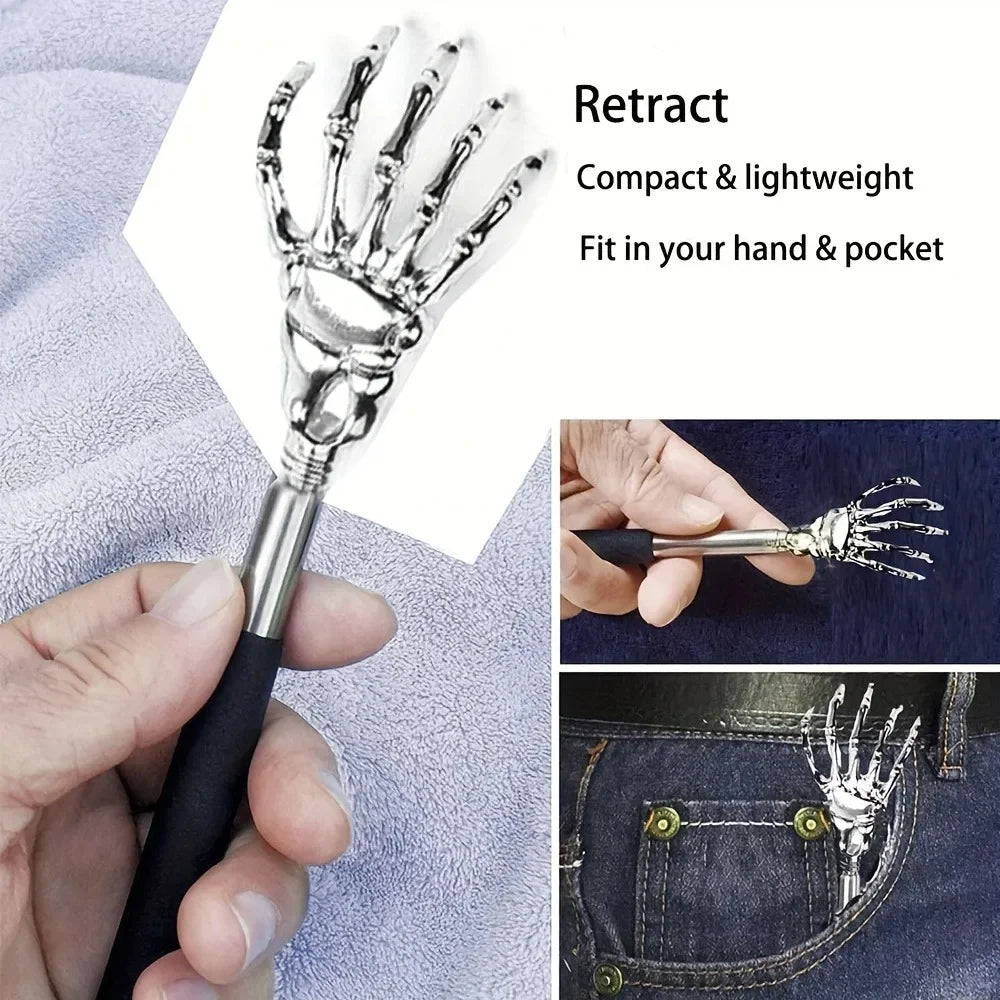 Telescopic Back Scratcher - Extendable Stainless Steel Massager - Image 5