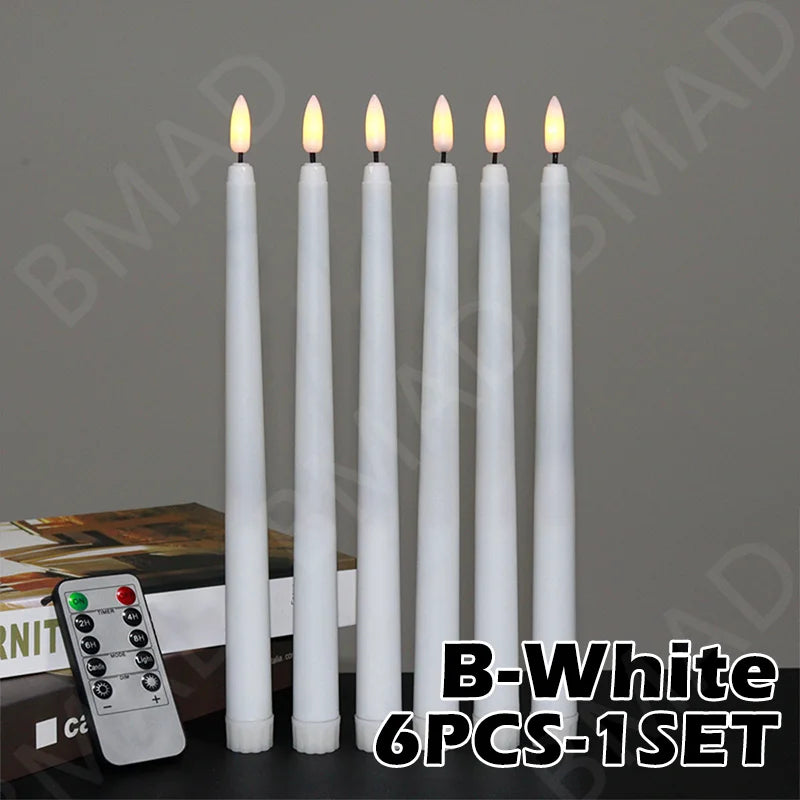 Flameless LED Candles with Remote - Battery Operated Flickering Set