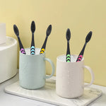 Bamboo Charcoal Toothbrush Set - 10 Pack Soft Bristle for Family - Image 5