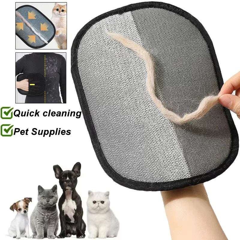 Pet Grooming Gloves - Hair Remover Brush for Dogs Cats
