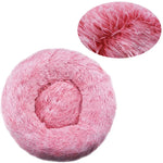 Large Dog Bed - Round Plush Pet Sleeping Mat Washable Cushion