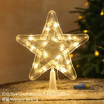 15cm Christmas Decoration Glowing Tree Topper Glitter Shining Star Xmas Tree Ornaments for Home Decor Navidad New Year 2026 Gift