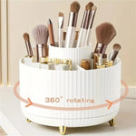 360° Rotating Makeup Organizer - Multi-Compartment Cosmetic Holder