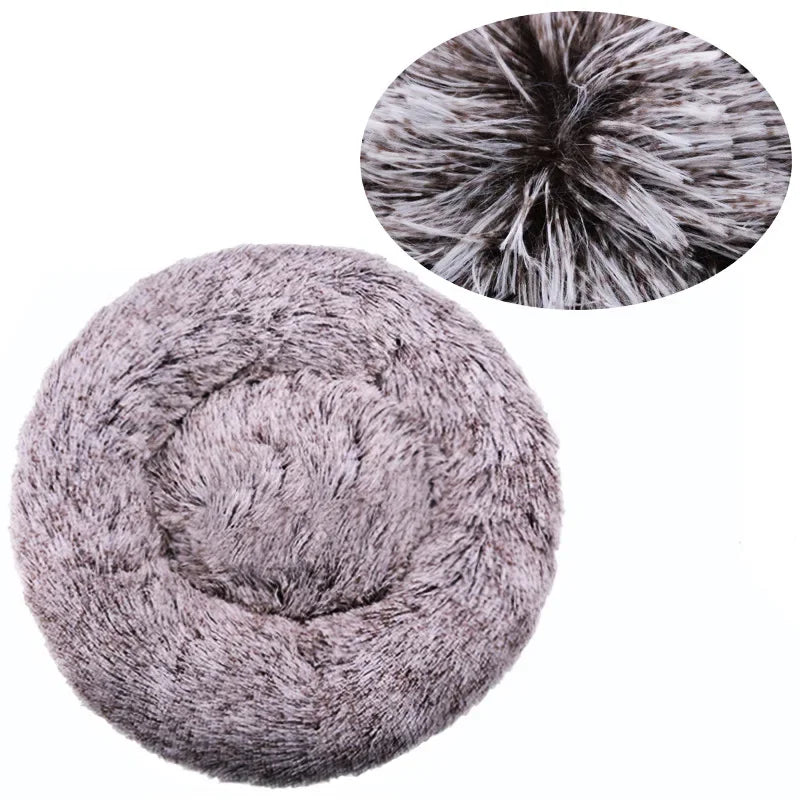 Large Dog Bed - Round Plush Pet Sleeping Mat Washable Cushion
