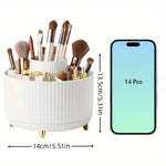 360° Rotating Makeup Organizer - Multi-Compartment Cosmetic Holder - Image 2