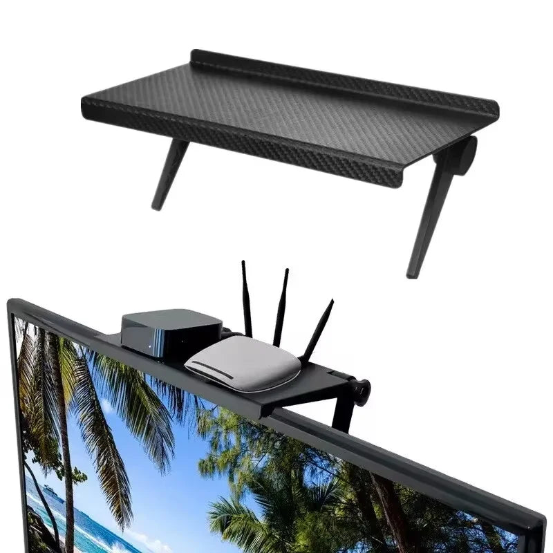 Monitor Top Storage Shelf - Computer Screen Organizer Rack