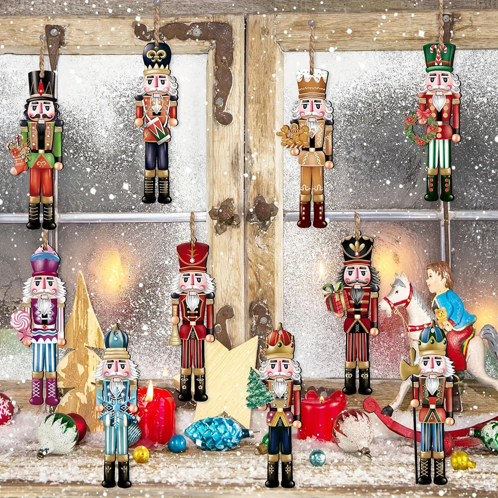 12PCS Nutcracker Wooden Decorative Set - Christmas Gift - Party - Image 3