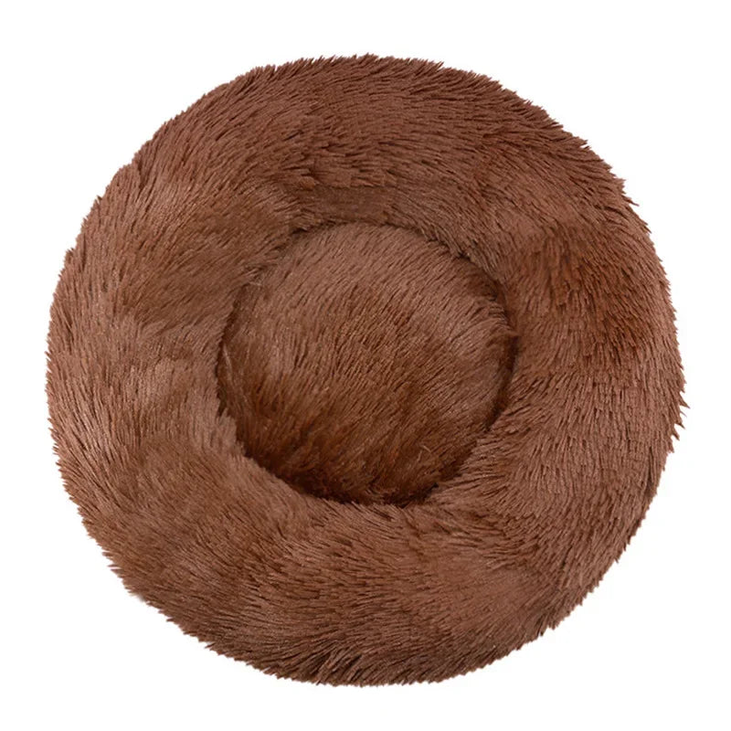 Large Dog Bed - Round Plush Pet Sleeping Mat Washable Cushion