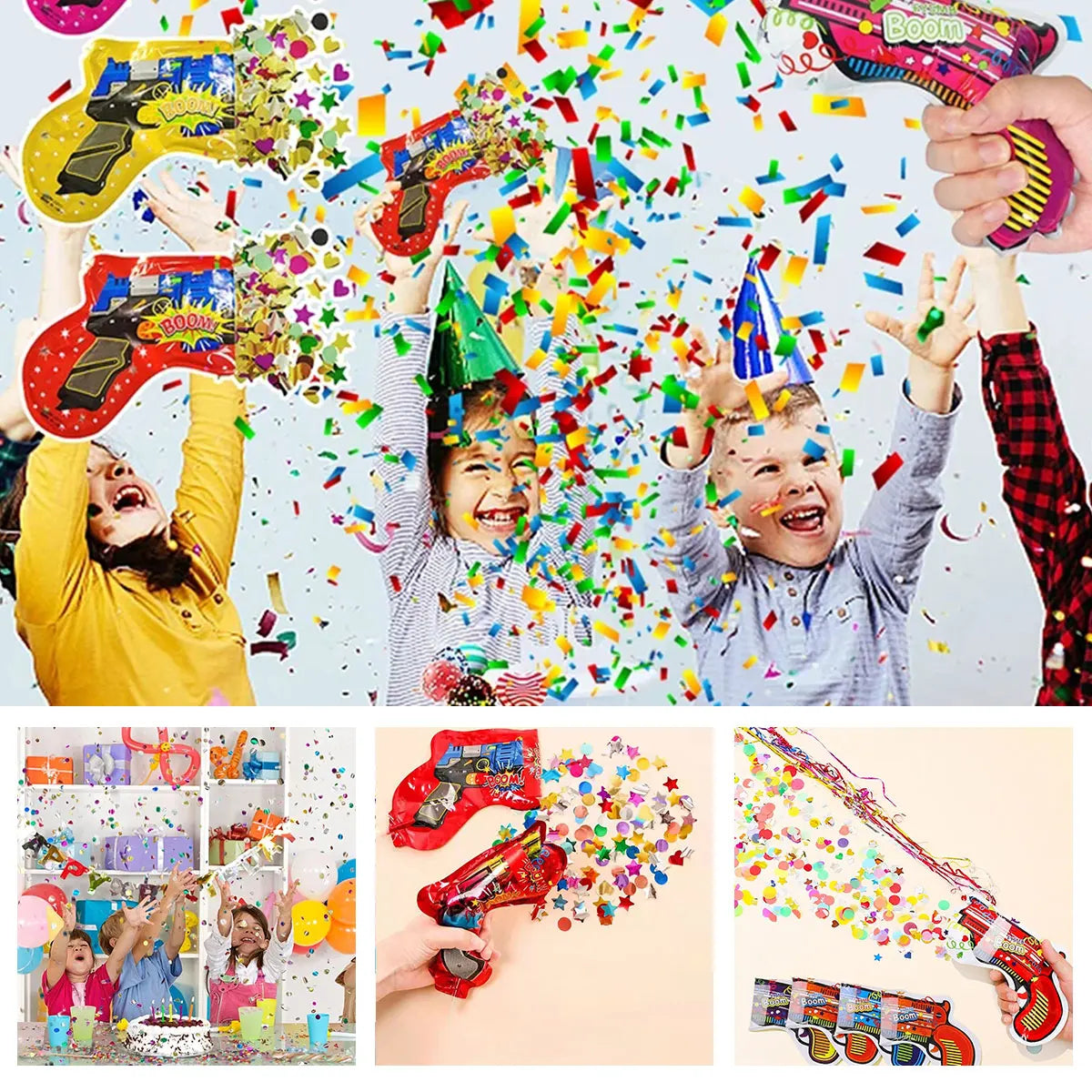 Party Confetti Poppers - Handheld Celebration Shooter Set - Image 6
