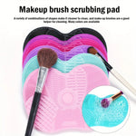 Silicone Makeup Brush Cleaner - Portable Washing Scrubber Mat - Image 2