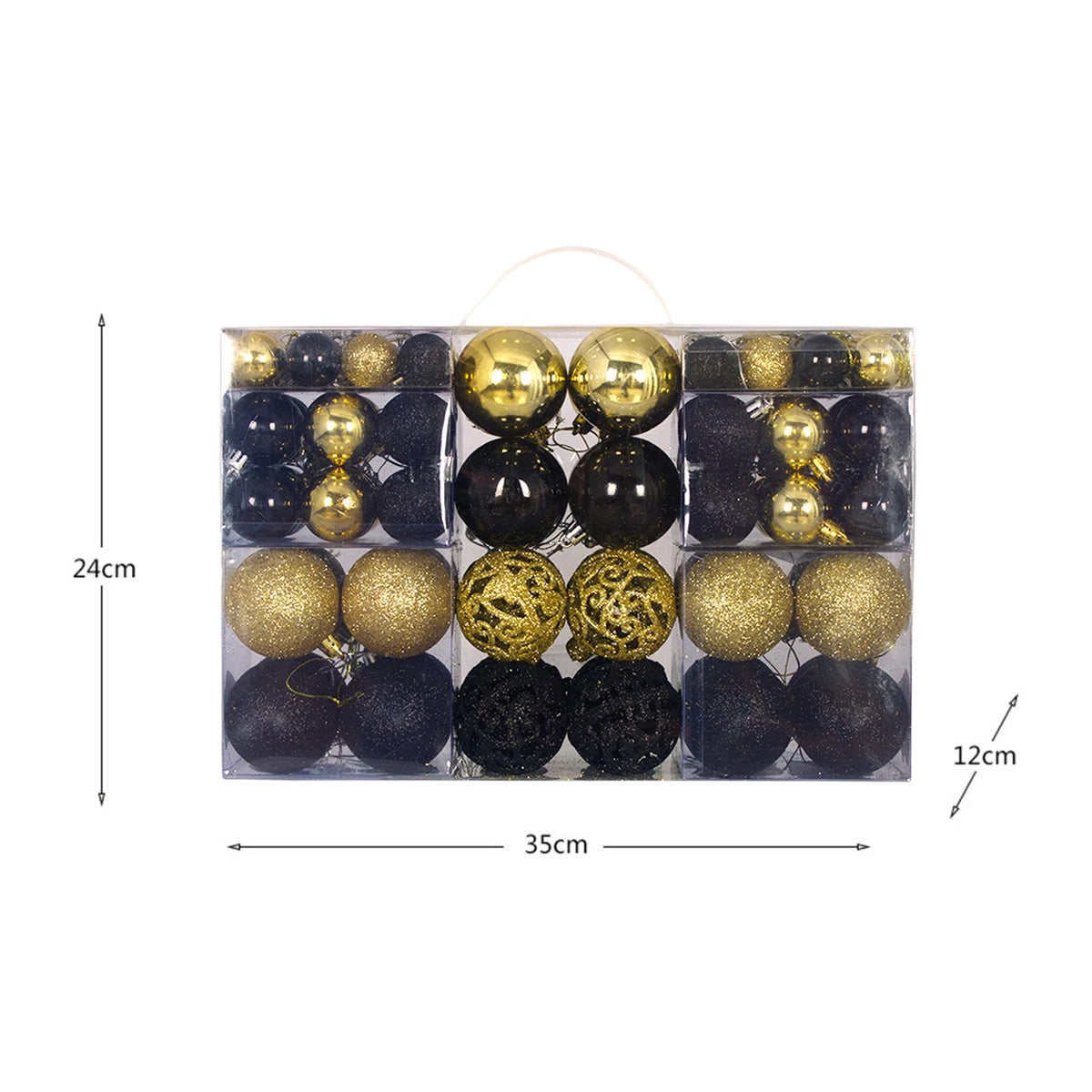 100Pcs Christmas Ball Ornaments Tree Decorative Shatterproof