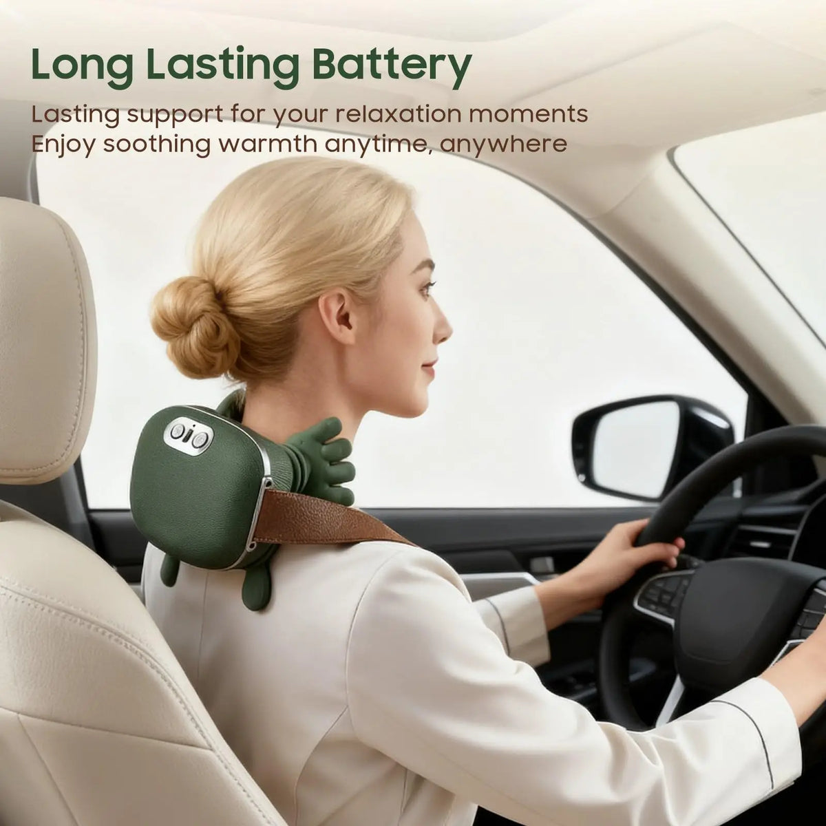 Wireless Neck Shoulder Massager - Smart Heat Therapy Device - Image 3