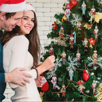 Nutcracker Christmas Ornaments 12 Pack - Wooden Tree Decorations - Image 2