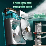 3-in-1 Portable Air Cooler - Mini Fan Humidifier with LED Light - Image 4