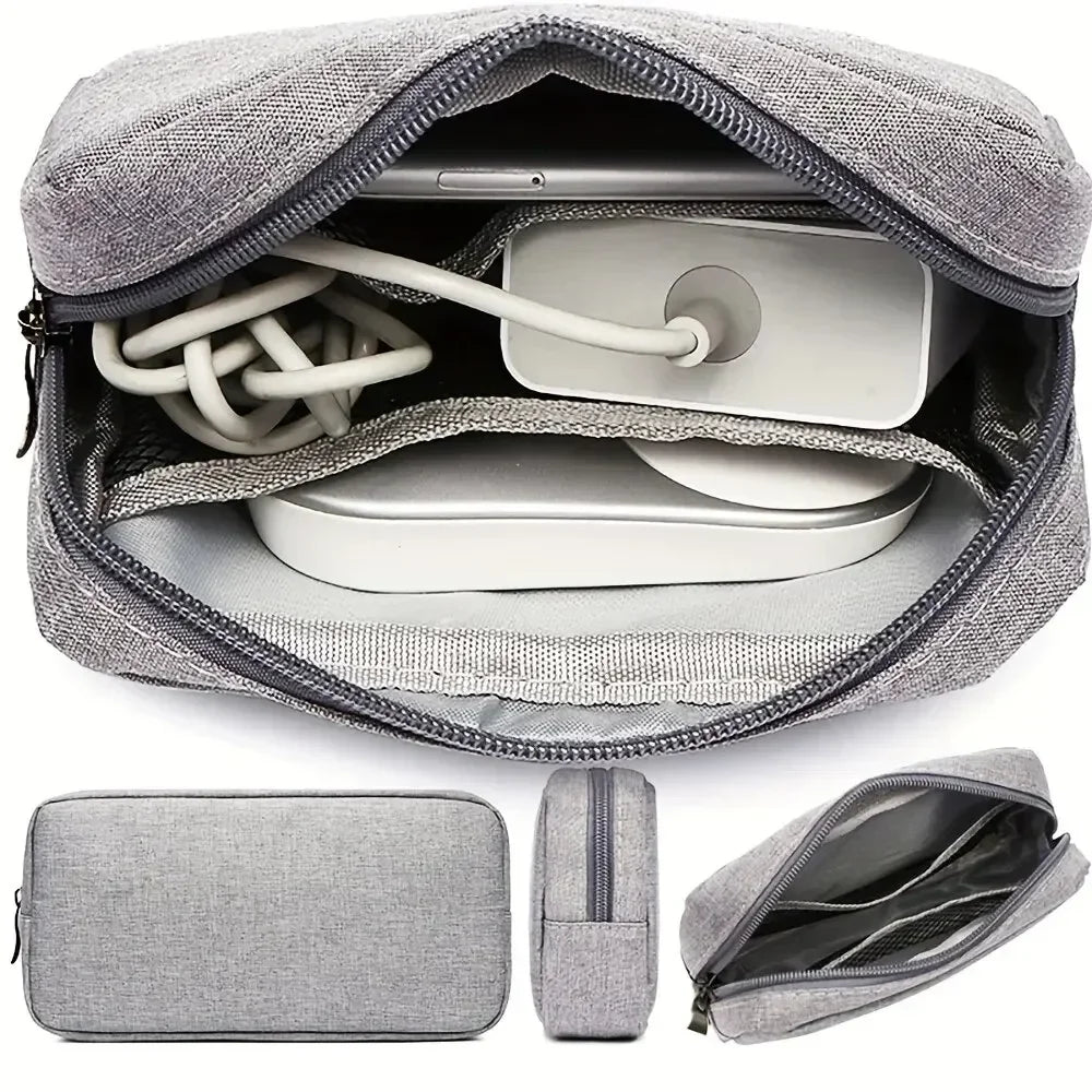 Cable Organizer Travel Bag - Electronics Accessories Storage Case