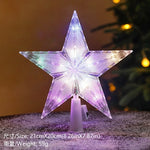 LED Christmas Tree Star Topper - Lighted Tree Top Decoration 15cm