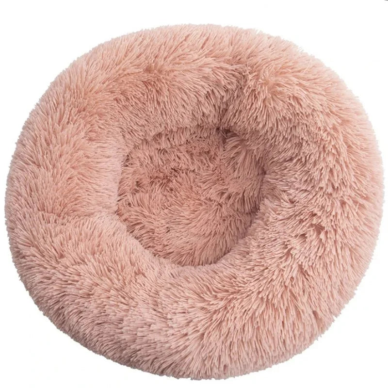 Large Dog Bed - Round Plush Pet Sleeping Mat Washable Cushion