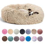 Large Dog Bed - Round Plush Pet Sleeping Mat Washable Cushion