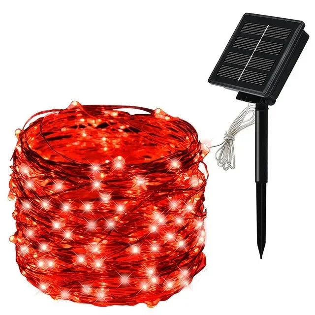 7M~42M Solar Power Fairy String Lights - Waterproof - Copper Wire -