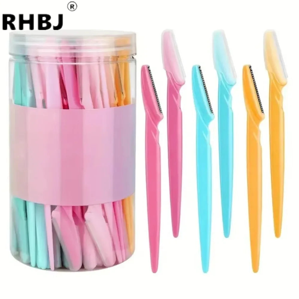 Eyebrow Razors 30 Pack - Dermaplaning Facial Hair Removal Tool