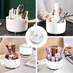 360° Rotating Makeup Organizer - Multi-Compartment Cosmetic Holder - Image 5
