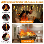 Flameless LED Candles with Remote - Battery Operated Flickering Set - Image 4