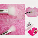 Silicone Makeup Brush Cleaner - Portable Washing Scrubber Mat - Image 4